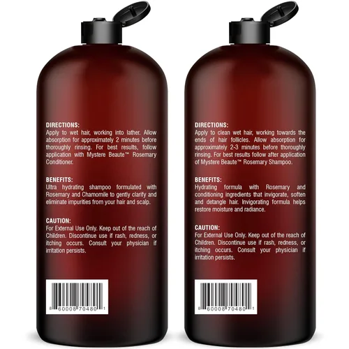 Miniatura 8 de Champú y acondicionador de romero para el crecimiento del cabello, sin sulfatos, aceite de romero orgánico Champú de Romero Para Crecimiento
