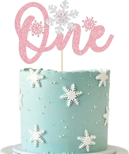Miniatura 21 de 1 unidad de decoración de pastel de copo de nieve de "Bebé, hace frío afuera" con purpurina, decoración de pastel de baby shower de invierno