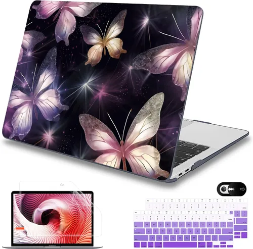 Miniatura 24 de Mektron Funda para MacBook Air de 13 pulgadas M1 A2337 A2179 A1932, carcasa dura 2018-2021 Air de 13 pulgadas con Touch ID, diseño exclusivo