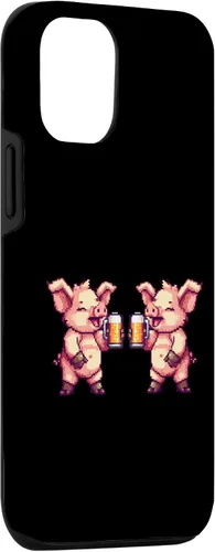 Miniatura 3 de iPhone 15 Pig Beer Party Team Comic Gamer Crew Case