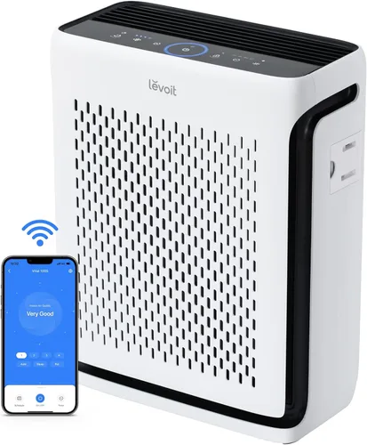 LEVOIT - Purificador de aire para habitación grande del hogar hasta 1073 pies cuadrados con monitor de calidad del aire, AHAM VERIFIDE, WiFi Blanco