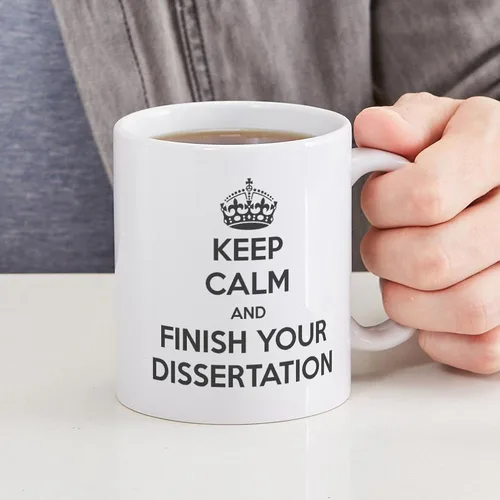 Miniatura 4 de CafePress Taza de café de cerámica con texto en inglés «Keep Calm And Finish Your Dissertation», de 11 oz (11.0 fl oz)
