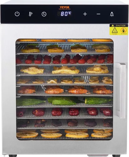 Miniatura 13 de VEVOR Máquina deshidratadora de alimentos, deshidratador de frutas de 5 bandejas, secadora eléctrica de alimentos de 300 W con temporizador