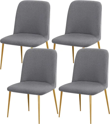 Miniatura 18 de Gollense Fundas de silla con respaldo curvado para comedor, fundas modernas de mediados de siglo, protector de asiento de silla semicírculo