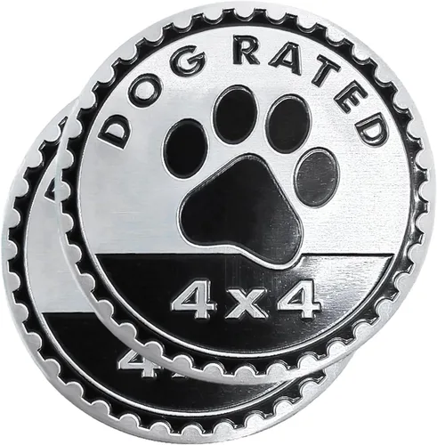 Miniatura 20 de 2 insignias de metal para automóvil de Booble Bounce, insignias de metal redondas 3D, compatibles con vehículos Jeep Wrangler, camiones, SUV, RV