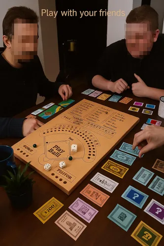 Miniatura 3 de Juego de mesa de dados de béisbol con canicas de dados - Juegos de mesa para la noche de juegos familiares