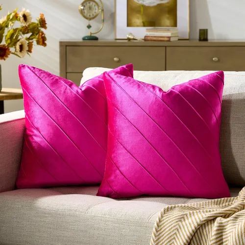 Miniatura 21 de GIGIZAZA Fundas de almohada decorativas de terciopelo de 16 x 16 pulgadas, juego de 2 fundas de almohada color naranja tostado para sofá, fundas