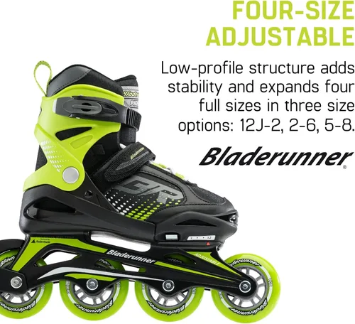 Miniatura 3 de Bladerunner by Rollerblade Phoenix - Patín en línea ajustable para niños Negro/Azul