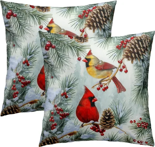 Miniatura 15 de Giwawa Juego de 2 fundas de almohada de calabaza otoñal de 16 x 16 pulgadas, fundas de cojín de algodón de madera de girasol para sofá, patio