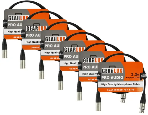 Miniatura 21 de Gearlux – Cable de micrófono XLR, completamente balanceado, macho a hembra, 25 pies - Paquete de 3