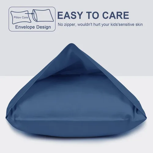 Miniatura 4 de Funda de almohada de algodón para niños pequeños de 14 x 20 pulgadas, sobre de algodón de fibra larga, ultra suave, transpirable, duradero, funda