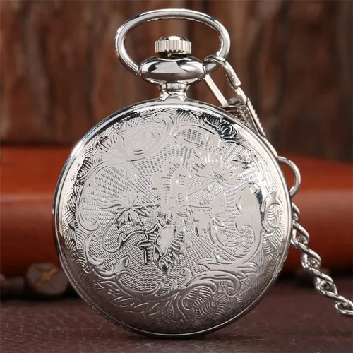 Miniatura 5 de Reloj de bolsillo clásico para hombre, relojes de bolsillo con cadena para hombres