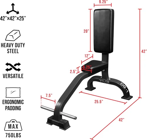 Miniatura 2 de Valor Fitness Banco de pesas estacionario vertical – Banco de prensa de hombro para entrenamiento de fuerza, brazos, bíceps, tríceps