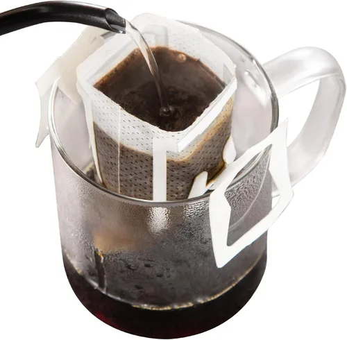 PARACITY 50 bolsas de filtro de café portátiles con diseño de orejas colgantes, bolsa de papel desechable de filtro de café por goteo de una sola