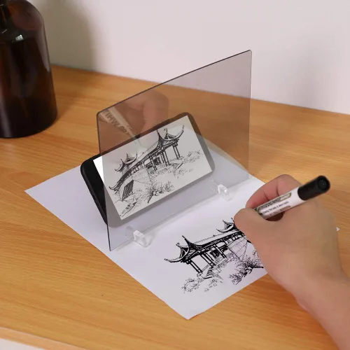 Simlug Tablero de seguimiento óptico portátil, proyector de dibujo IP65, un espejo mágico para estudiantes, adultos, artistas, principiantes