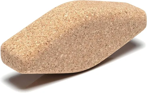 Go4Cork Bloque de huevo de corcho para yoga, ovalado, 11 x 4 x 3 pulgadas, forma única para un agarre cómodo, no tóxico, alternativa a la espuma,
