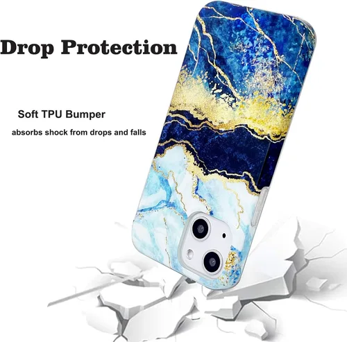 Miniatura 4 de Funda magnética para iPhone 13 y iPhone 14 de 6.1 pulgadas, compatible con carga MagSafe de poliuretano termoplástico suave, delgada, a prueba
