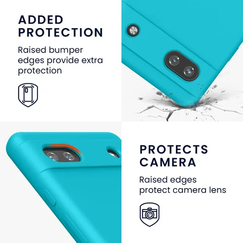Miniatura 283 de kwmobile Funda Compatible con Google Pixel 6 Pro - Funda de teléfono de silicona TPU con acabado suave - Azul Arrecife