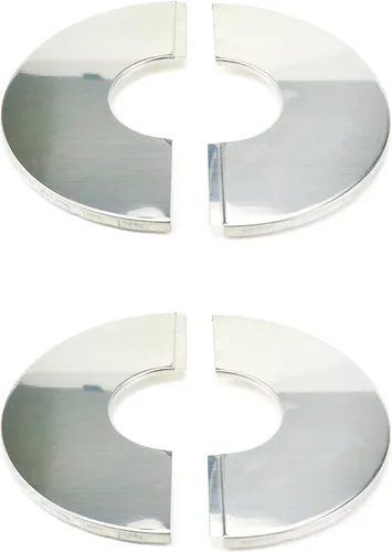 Miniatura 22 de Brida dividida de pared, placa de escudo redonda de acero inoxidable para tubo de 2"/51mm de diámetro, paquete de 4