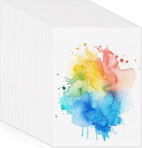 Miniatura 8 de 300 hojas de papel de acuarela, 140 lb/300 GSM, papel de acuarela de prensa en frío, papel de algodón para niños, estudiantes, adultos, artistas
