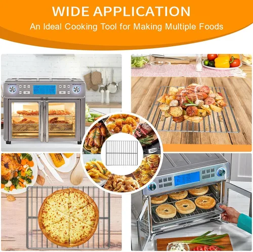 Miniatura 6 de Rejilla para freidora de aire Emeril Lagasse Emeril Lagasse Dual Zone 360 Air Fryer Oven 25 cuartos de galón, 12.5 x 11.5 pulgadas, accesorios