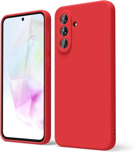 Miniatura 98 de oakxco Funda para teléfono Samsung Galaxy A12 con agarre de silicona líquida, linda delgada fina suave cubierta de gel de goma TPU lisa para mujeres