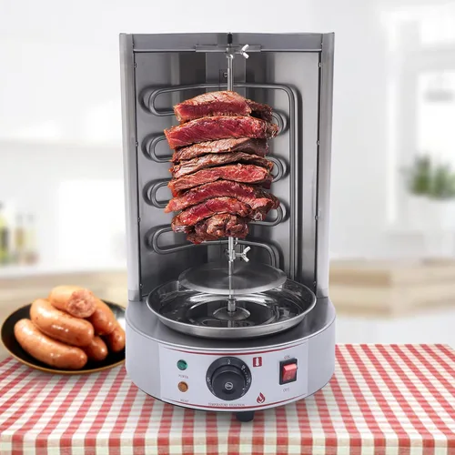 Miniatura 2 de Máquina eléctrica Shawarma Grill de 110 V, 3000 W, parrilla vertical de Kebab de 122.0-572.0 °F, horno asador vertical para encimera, máquina