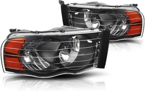 Miniatura 2 de PM PERFORMOTOR Conjunto de faros Compatible con Dodge Ram 1500 2002 2003 2004 2005/Dodge Ram 2500 3500 2003 2004 2005 2 piezas de lámparas