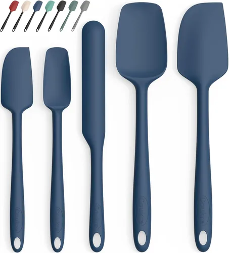 Miniatura 16 de Coukre Juego de 5 espátulas de silicona, resistentes a altas temperaturas, silicona de grado alimenticio, aptas para lavavajillas, para hornear