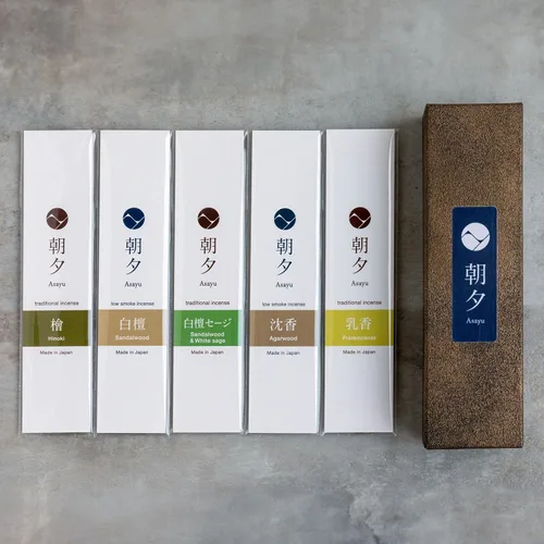 Miniatura 4 de Asayu Japan Variedad de varillas de incienso - 5 fragancias naturales, 20g, 100% hechas en Japón Paquete de muestra de incienso - para yoga