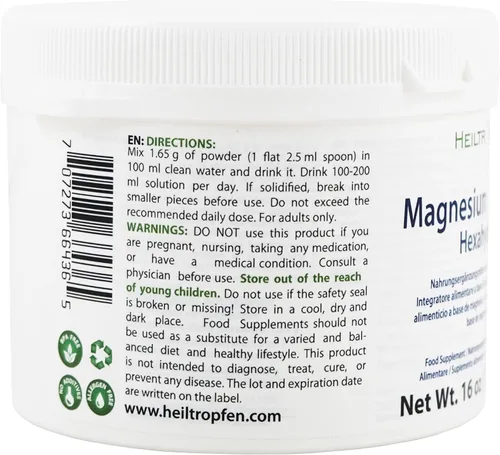 Miniatura 9 de 1 libra de cloruro de magnesio hexahidrato Ingredientes de grado farmacéutico Polvo de cristal Pure Ph. EUR., BP, USP, 100% Heiltropfen®