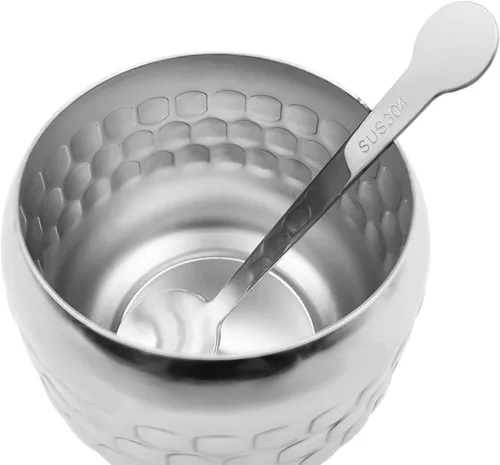 Miniatura 4 de Tazón de Acero Inoxidable para Azúcar, Frasco para Condimentos de Café, Recipiente para Especias, Olla para Condimentos con Tapa y Cuchara