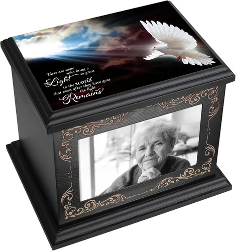 Miniatura 13 de Urnas de cremación para cenizas humanas de adultos hombres o mujeres, urnas funerarias conmemorativas para cenizas con marco de fotos, caja de urnas