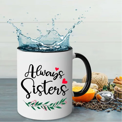 Miniatura 3 de WHIDOBE Taza personalizada para hermana (2 mujeres) personalizada de 11 onzas, 15 onzas, taza de cerámica para hermana, mejores amigas con avatares