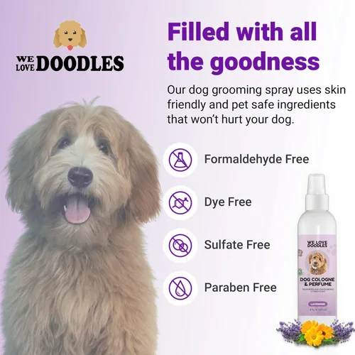 Miniatura 3 de We Love Doodles Colonia y perfume para perros, desodorizante, ingredientes seguros, fabricado en Estados Unidos, larga duración después del baño