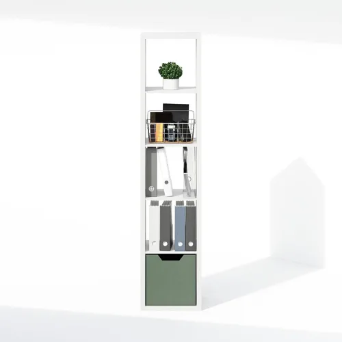 Miniatura 5 de Furinno Organizadores de armario cúbicos y almacenamiento, organizador de armario de 5 cubos, estante abierto para armario, marco extra grueso