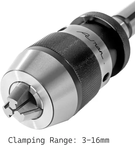 Miniatura 3 de Aman Portabrocas sin llave súper pesado integrado R8 de 1/8"-5/8