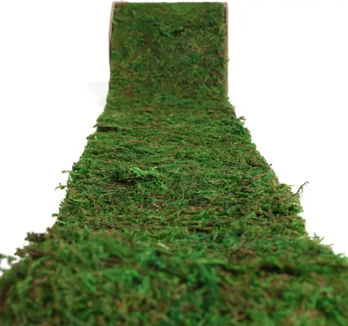 Miniatura 5 de USMOLA Rollo de musgo, musgo seco para manualidades, camino de mesa de musgo para jardines de hadas, decoración de bosque de boda, tapete de musgo 4