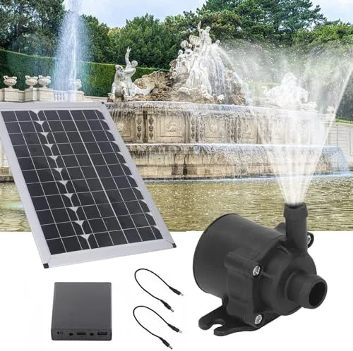 Miniatura 6 de Kit de bomba de fuente solar - Bomba sumergible de 20 W 12 V con elevación de 5 M para riego de estanques de jardín, circulación de agua y fuentes