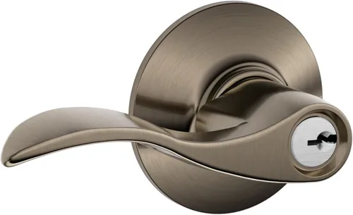 Miniatura 67 de SCHLAGE - Manija de puerta Accent con cerradura de paso libre para pasillo y armario en bronce antiguo - F10 ACC 716 Bronce Envejecido