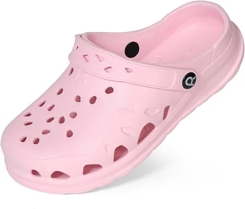 Miniatura 15 de HEVA Zuecos de jardín para mujer adulta, pantuflas clásicas sin cordones, sandalias deportivas de secado rápido