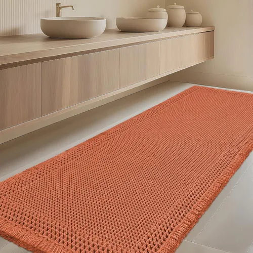 Miniatura 49 de Tapete de baño con diseño de gofre, moderno, bohemio, absorbente, antideslizante, ultrasuave, lavable a máquina, con letra de baño, dormitorio