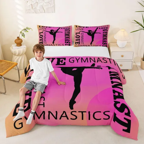 Miniatura 22 de Feelyou Juego de edredón de baloncesto para niñas y niños, juego de ropa de cama con juegos de pelota, decoración de habitación, regalo para amantes