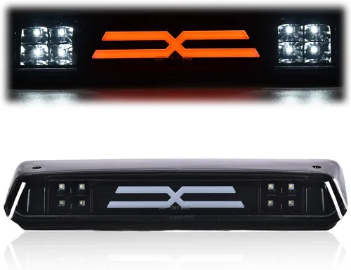 PIT66 3ª luz de freno LED, compatible con Ford F150 X 2004-2008 tipo barra LED de montaje alto, luz de freno trasera trasera de carga, lente