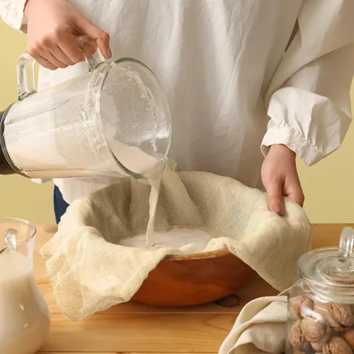 Miniatura 6 de Peryiter 40 paños de queso de 20 x 20 pulgadas para colar estopilla de grado 100 para colar con dobladillo de algodón sin blanquear, bolsas de tela