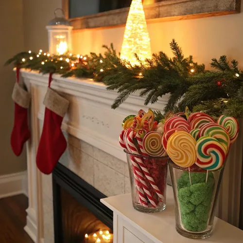 Miniatura 3 de Paletas de caramelo navideñas - 24 paletas festivas envueltas individualmente al por mayor - 18g remolinos y 12g pop retorcido