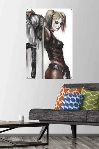 Miniatura 2 de Trends International DC Comics - Póster de pared de Harley Quinn, 14.725 x 22.375 pulgadas, paquete de póster premium y pasador de empuje