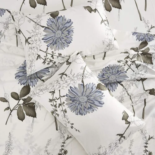 Miniatura 4 de Wake In Cloud - Sábanas florales, 100% algodón, juego de sábanas de 4 piezas, ropa de cama estética vintage con diseño botánico de flores shabby