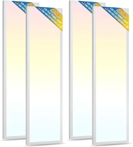 Miniatura 9 de Allsmartlife Paquete de 2 luces LED de panel plano de 1 x 2 pies de montaje en superficie, 24 W 2880 lm 5CCT 3000K-6000K seleccionables, lámparas