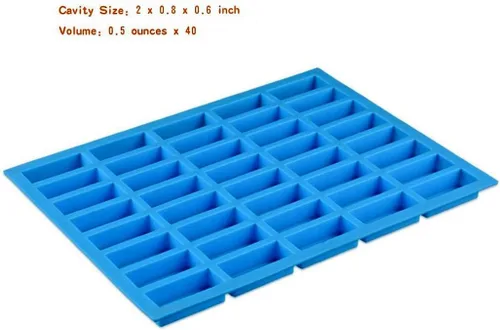 Miniatura 4 de Mity rain Molde de silicona rectangular de 40 cavidades, moldes para bandejas de caramelo para trufas de chocolate, ganache, gelatina, praliné